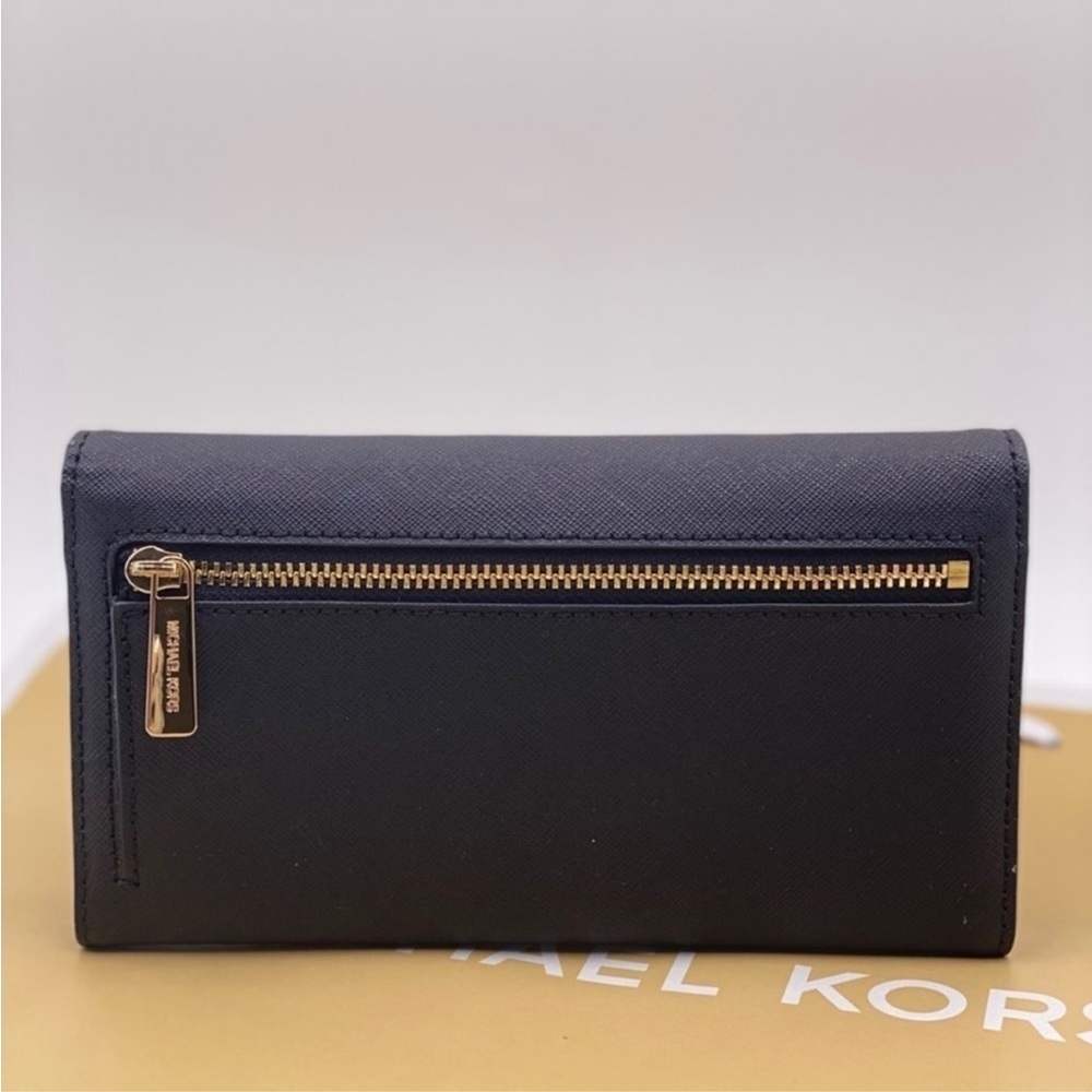 Michael Kors Trifold Wallet Black Color - Picture 3 of 7